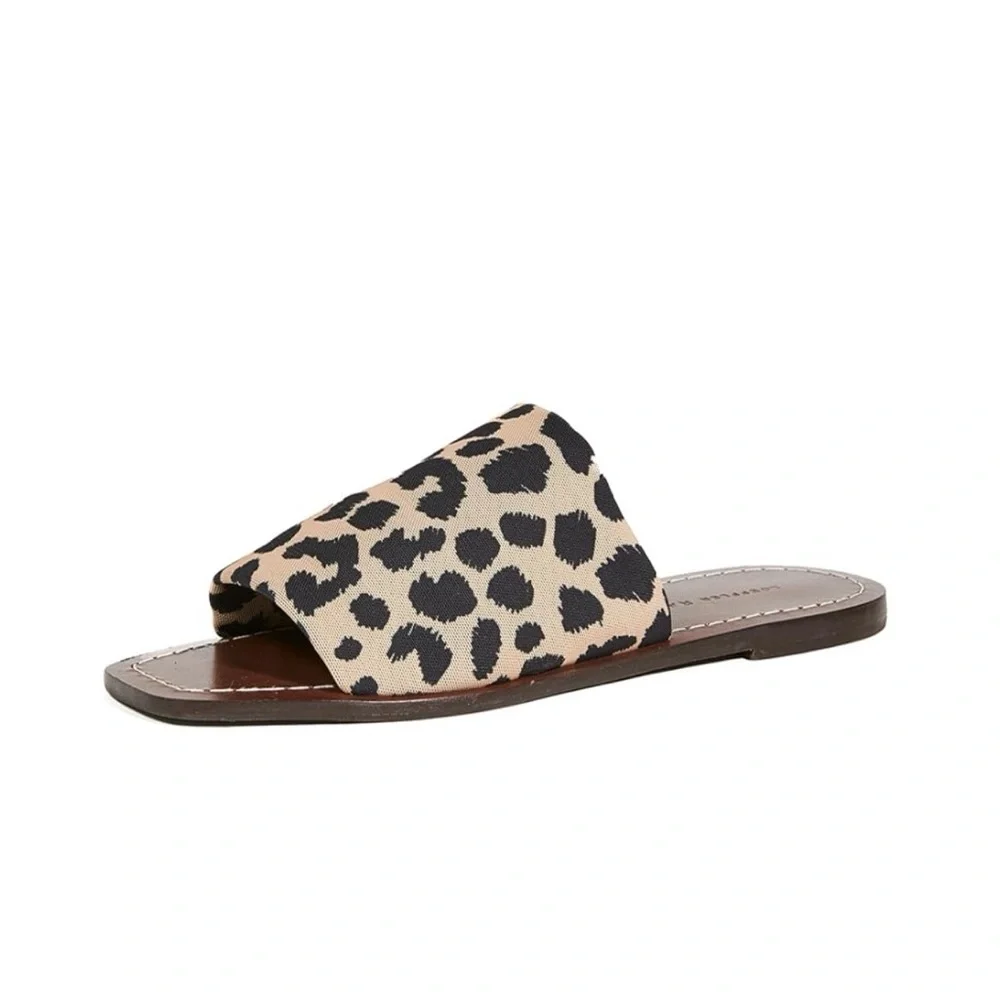 Loeffler Randall Daria stretch square toe slides - Picture 2 of 13